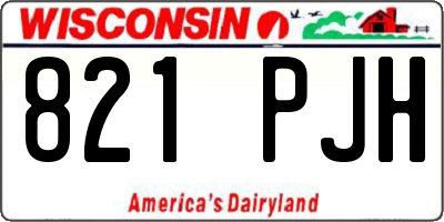 WI license plate 821PJH