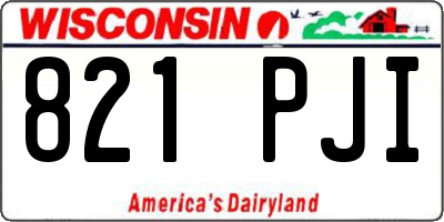 WI license plate 821PJI