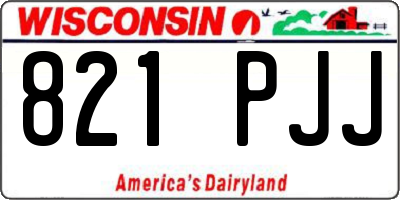 WI license plate 821PJJ