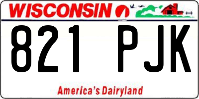 WI license plate 821PJK