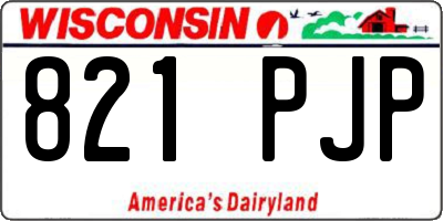 WI license plate 821PJP