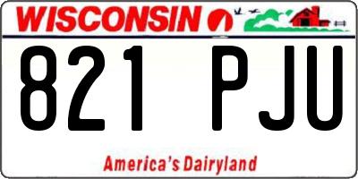 WI license plate 821PJU