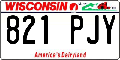 WI license plate 821PJY