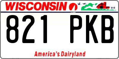 WI license plate 821PKB