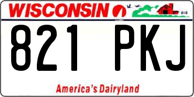 WI license plate 821PKJ