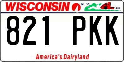 WI license plate 821PKK