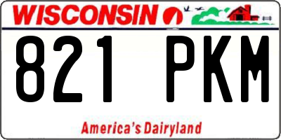 WI license plate 821PKM