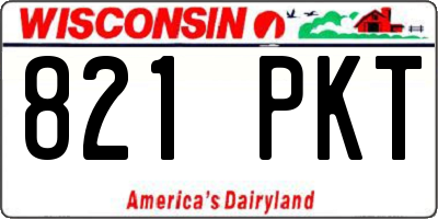 WI license plate 821PKT