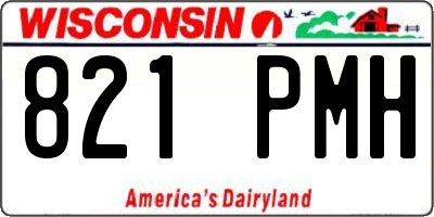 WI license plate 821PMH