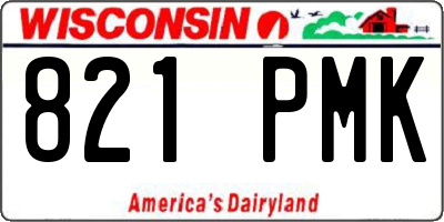 WI license plate 821PMK