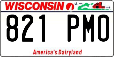 WI license plate 821PMO
