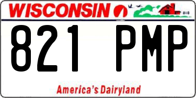WI license plate 821PMP
