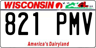 WI license plate 821PMV
