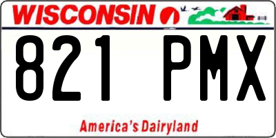 WI license plate 821PMX