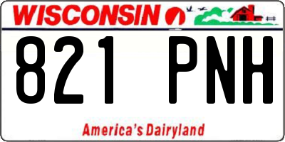 WI license plate 821PNH