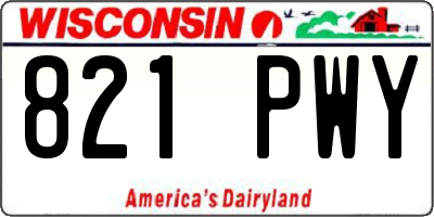 WI license plate 821PWY