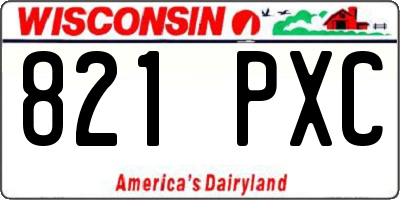 WI license plate 821PXC