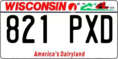 WI license plate 821PXD