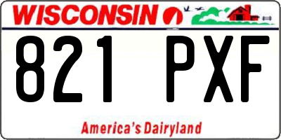 WI license plate 821PXF