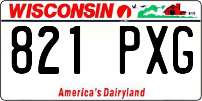 WI license plate 821PXG