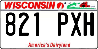 WI license plate 821PXH