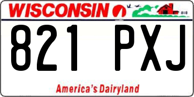 WI license plate 821PXJ