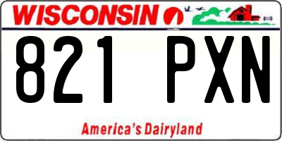 WI license plate 821PXN