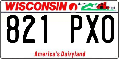 WI license plate 821PXO