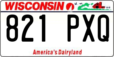 WI license plate 821PXQ
