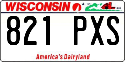 WI license plate 821PXS