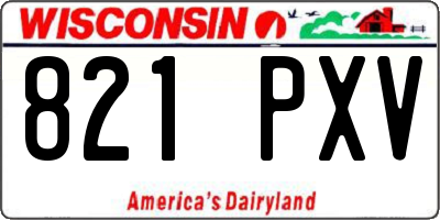 WI license plate 821PXV