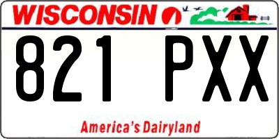 WI license plate 821PXX