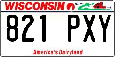 WI license plate 821PXY