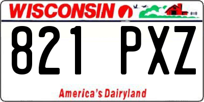 WI license plate 821PXZ