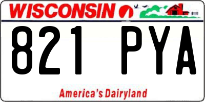 WI license plate 821PYA