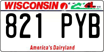 WI license plate 821PYB