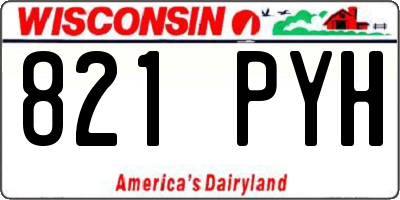 WI license plate 821PYH