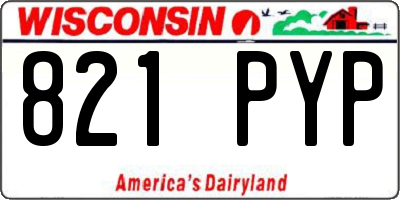 WI license plate 821PYP