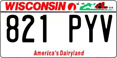 WI license plate 821PYV