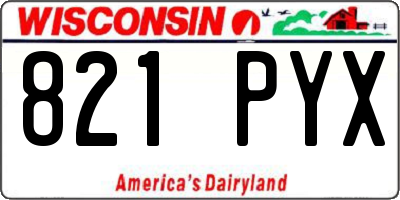 WI license plate 821PYX