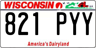 WI license plate 821PYY