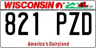 WI license plate 821PZD