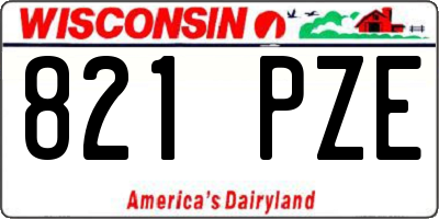 WI license plate 821PZE