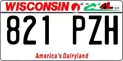 WI license plate 821PZH