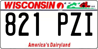 WI license plate 821PZI