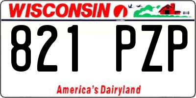 WI license plate 821PZP