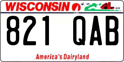 WI license plate 821QAB