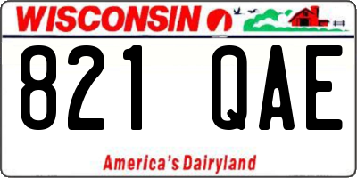 WI license plate 821QAE