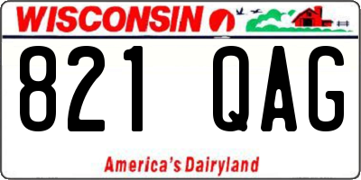 WI license plate 821QAG