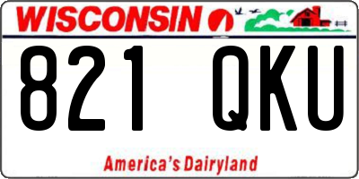 WI license plate 821QKU